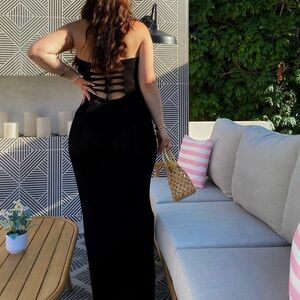 New Black Knit Maxi Dress